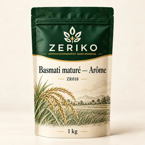 ZERIKO · Basmati maturé — Arôme · maquette d’emballage