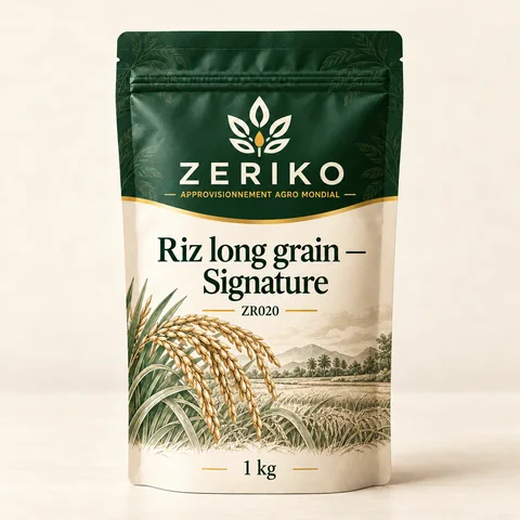 ZERIKO · Riz long grain — Signature · maquette d’emballage
